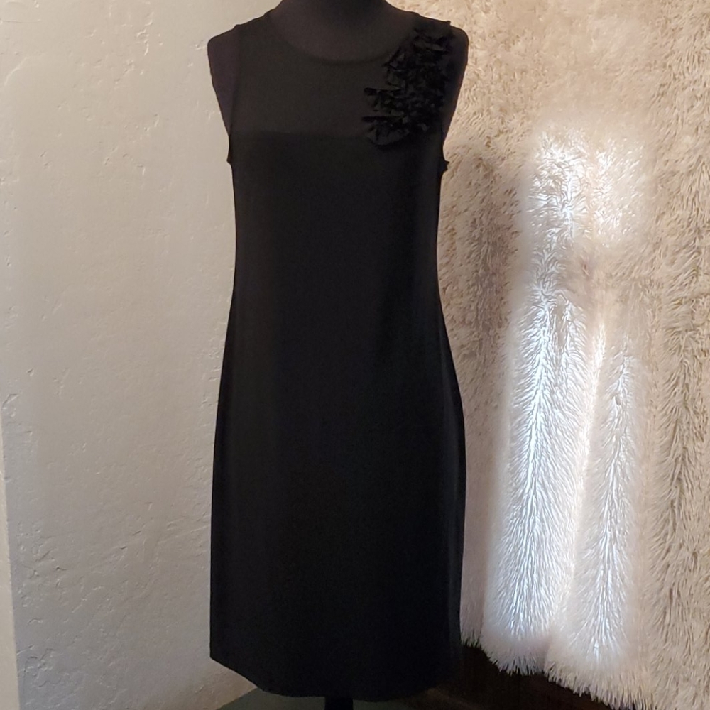 Black dress with sheer top